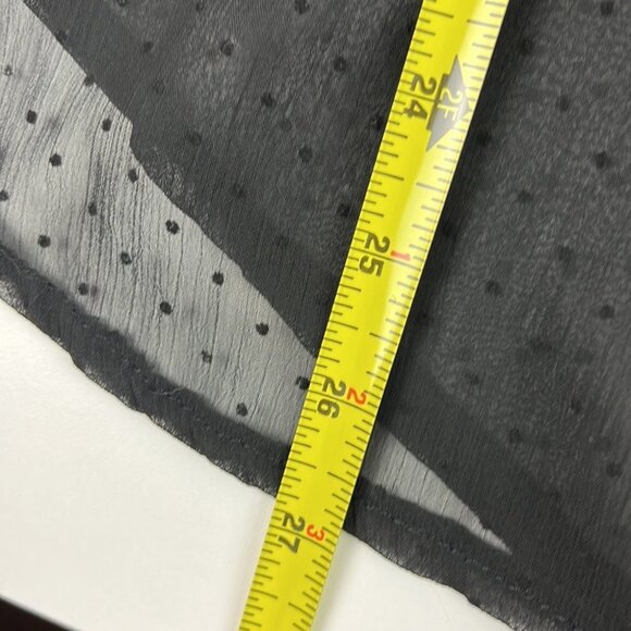 Mandee Long Sleeved Black Polka Dot Sheer Blouse size Small - Picture 5 of 8